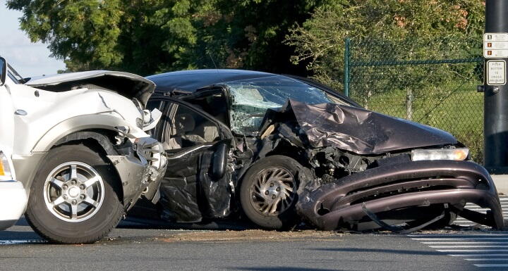 Two cars in Accident